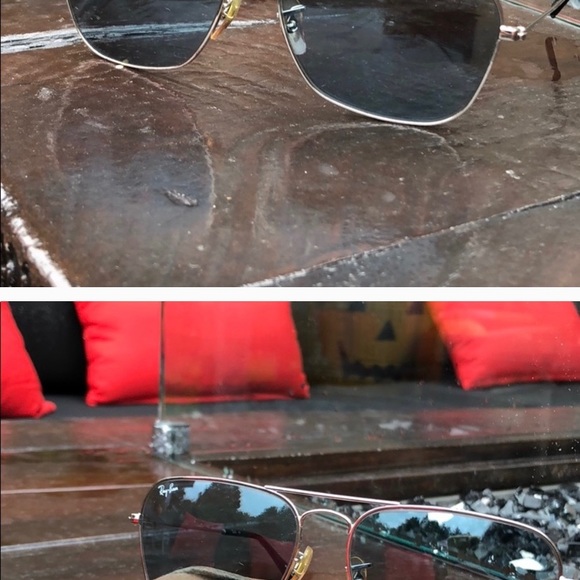Ray-Ban Aviators. Silver Frames with Grayish Lens. - Picture 2 of 5
